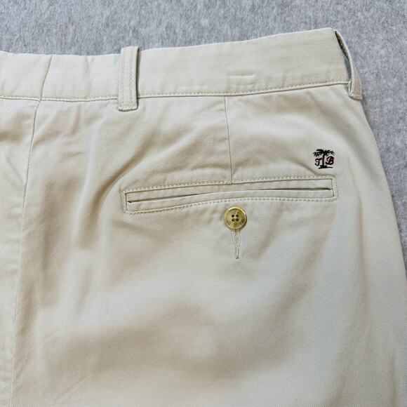 Tommy Bahama Chino Pants Mens 34 Straight Fit Beige Stretch Flat Front Slacks - Picture 4 of 12